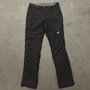 Eddie Bauer First Ascent Fleece Lined Pants Womens 4 Black Cargo Hiking